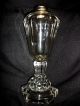 Sandwich Glass Whale Oil Lamp C1860 Antique Collar Swirled Pontil Lamps photo 11