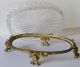 Antique French Empire Style Gilt Bronze Mounted Glass Bowl Bowls photo 1