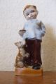 Hand Painted Boy W/ Dog From Japan Vintage Looking Cute Figurines photo 1