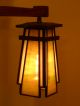 Prairie Stickley Style Cantilever Arts Crafts Stained Art Glass Lantern Lamp Lamps photo 1