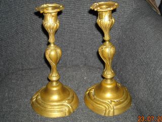 Rare Pair Rococco Antique Candlesticks 1790 - 1820 {miller ' S Antiques} photo