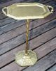 Heavy Small Vintage Painted Cast Iron Ornate Table Metalware photo 1