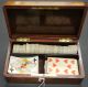 Thuya Wood Game Box,  France,  Circa 1840,  Mother Of Pearl And Brass Boxes photo 2