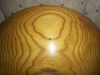 Antique Tiger Maple ? Old Wooden Dough Bowl Great Wood Grain Primitive photo