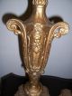Pair 1928 Cast Metal Iron? Cherub W Bugle Roses Lamps Lamp Lamps photo 3
