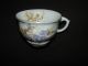 Antique 1800 ' S German Porcelain Kpm Teacups Purple Floral Cups & Saucers photo 4