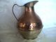 Vintage Winward Birmingham England Pitcher Tea Pot Hand Wrought Copper Brass Metalware photo 2