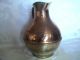 Vintage Winward Birmingham England Pitcher Tea Pot Hand Wrought Copper Brass Metalware photo 3