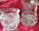 Two Cut Glass Containers Metalware photo 1