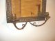 Bronze Antique Mirror With Candle Holders Metalware photo 3