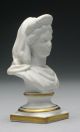 Exceptional Kpm Miniature Porcelain Veiled Bust C.  1844 - 67 Figurines photo 1