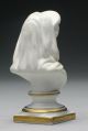 Exceptional Kpm Miniature Porcelain Veiled Bust C.  1844 - 67 Figurines photo 2