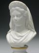 Exceptional Kpm Miniature Porcelain Veiled Bust C.  1844 - 67 Figurines photo 5
