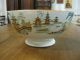2 Pc Antique Porcelain Pedestal Bowl W/ Stand Plate Oriental Petrus Regout Honc Bowls photo 7