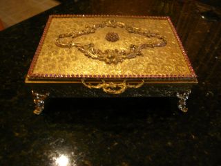 Globe Jeweled Gold Jewelry Box photo