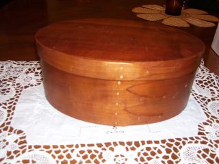 Orleans Carpenters Large Cherry Wood Three Finger Shaker Box photo
