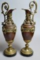 Amazing 19c Antique Copper - Bronze - Marble Neo Renaissance Mantle Ewers/pitchers Metalware photo 4