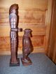 Vintage Ornate Don Quixote And Sancho Panza Carved Wood Figurines Carved Figures photo 1