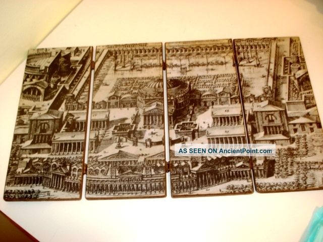 Vintage Miniature Four Panel Table Screen Fornasetti Style Other photo