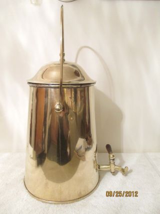 Antique Brass Water/coffee Kettle Pot Urn Samovar Cowboy Campfire Hearth Railway photo