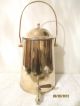 Antique Brass Water/coffee Kettle Pot Urn Samovar Cowboy Campfire Hearth Railway Metalware photo 1