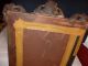 Large French Antique Wall Mirror Gilded Floral Gesso Frame + Antique Print Mirrors photo 9