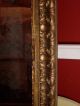 Large French Antique Wall Mirror Gilded Floral Gesso Frame + Antique Print Mirrors photo 5