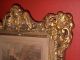 Large French Antique Wall Mirror Gilded Floral Gesso Frame + Antique Print Mirrors photo 8