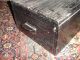 Antique Large Black Painted Wooden Box With Handles Boxes photo 1