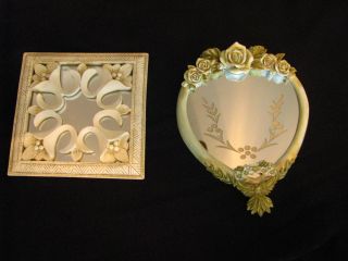 (2) Antique Decorative Mirrors photo