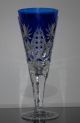 Val St Lambert Deep Cut Crystal Sapphire Blue Vase Vases photo 9