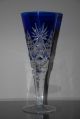 Val St Lambert Deep Cut Crystal Sapphire Blue Vase Vases photo 10