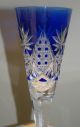 Val St Lambert Deep Cut Crystal Sapphire Blue Vase Vases photo 7