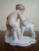 Wallendorf Porcelain Figurine: Cherub With Deer Figurines photo 1