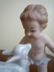 Wallendorf Porcelain Figurine: Cherub With Deer Figurines photo 3