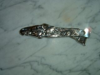 Antique Silver Plate Horse Cigar Cutter photo