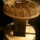Rare Antique Table Floor Lamp Light W/ Etched Chimney 