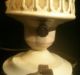 Rare Antique Table Floor Lamp Light W/ Etched Chimney 