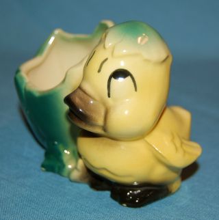 Vintage Ceramic Shawnee Art Pottery Darling Baby Duck Bird Figurine/planter photo