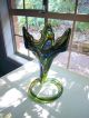 Antique Victorian Art Nouveau Deco Murano Glass Vase - Green,  Blue,  Amber Shades Vases photo 11