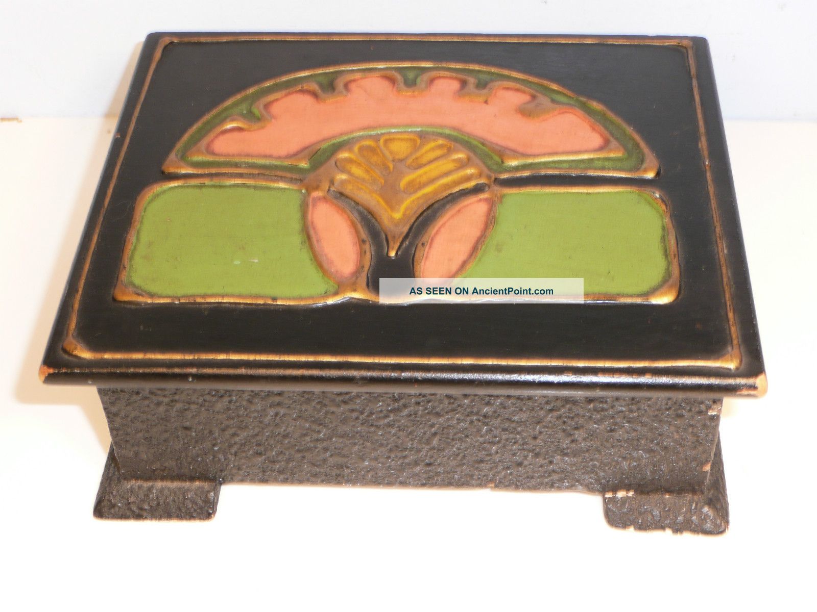 Antique Mission Arts & Crafts Trinket/jewelry Wooden Box Boxes photo