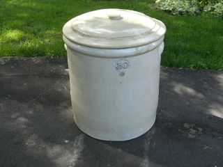 Vintage 30 Gallon Redwing Style Crock With Elephant Ears photo