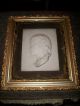 Victorian Antique Relief Carved Marble Plaque Statue Of Young Girl Gold Frame Other photo 1