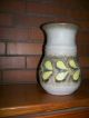 Antique Stoneware Yellow Petal Vase Handmade Mid - Century Danish,  Dated 1958 Vases photo 10