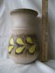 Antique Stoneware Yellow Petal Vase Handmade Mid - Century Danish,  Dated 1958 Vases photo 1