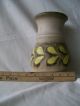 Antique Stoneware Yellow Petal Vase Handmade Mid - Century Danish,  Dated 1958 Vases photo 2