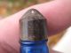 Antique Victorian Chatelaine Cobalt Blue Perfume Bottle Pendant - - Great Con - Perfume Bottles photo 2