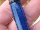 Antique Victorian Chatelaine Cobalt Blue Perfume Bottle Pendant - - Great Con - Perfume Bottles photo 4