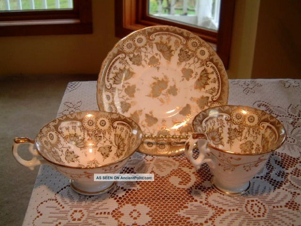 Antique Staffordshire Samuel Alcock Trio Cup And Saucer Cups & Saucers photo