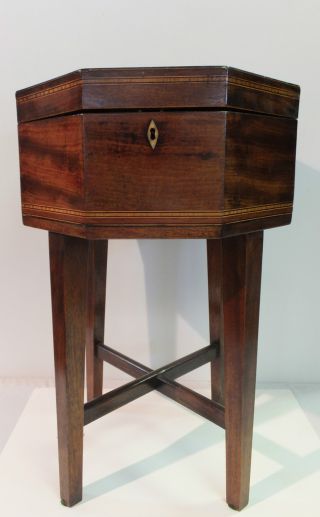 Tea Caddy/boy 19th Century Mahogany Box photo